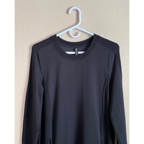 Athleta Balance Long Sleeve Crewneck Dress With Pockets Black - Picture 6 of 12